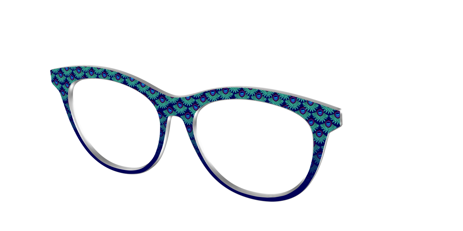 The Peacock Scallop - Angle Top Image - Pair Eyewear