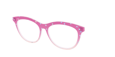 The Pink Butterfly Sparkle Crystal - Angle Top Thumbnail - Pair Eyewear