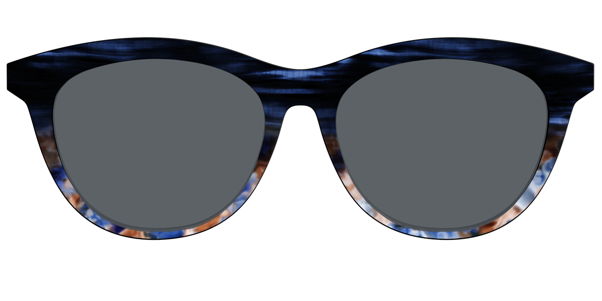 The Polarized Blue Horn Tortoise Sun Top - Front Top Image - Pair Eyewear