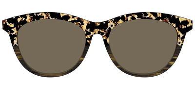 The Polarized Caramel Tortoise Horn Split Sun Top - Front Top Thumbnail - Pair Eyewear