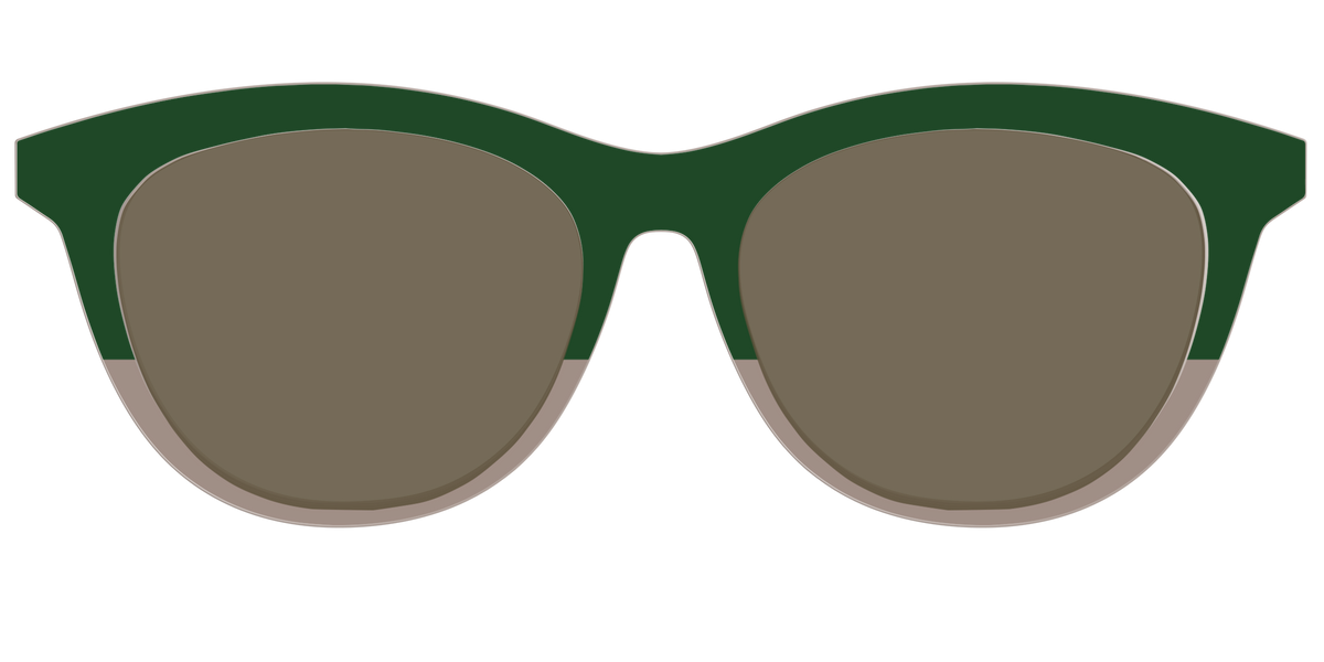 The Polarized Cedar & Sap Crystal Split Sun Top - Front Top Image - Pair Eyewear