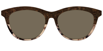 The Polarized Dark Oak Tortoise Split Sun Top - Front Top Thumbnail - Pair Eyewear