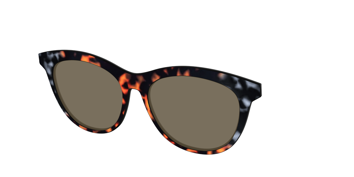 The Polarized Gray & Amber Tortoise Sun Top - Angle Top Image - Pair Eyewear