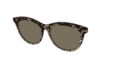 The Polarized Ink Blot Tortoise Split Sun Top - Angle Top Thumbnail - Pair Eyewear