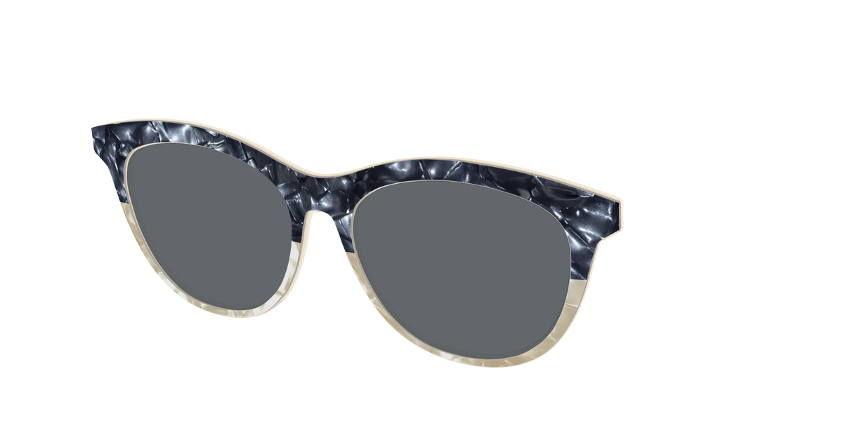 The Polarized Navy to Taupe Pearl Split Sun Top - Angle Top Image - Pair Eyewear