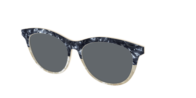 The Polarized Navy to Taupe Pearl Split Sun Top - Angle Top Thumbnail - Pair Eyewear