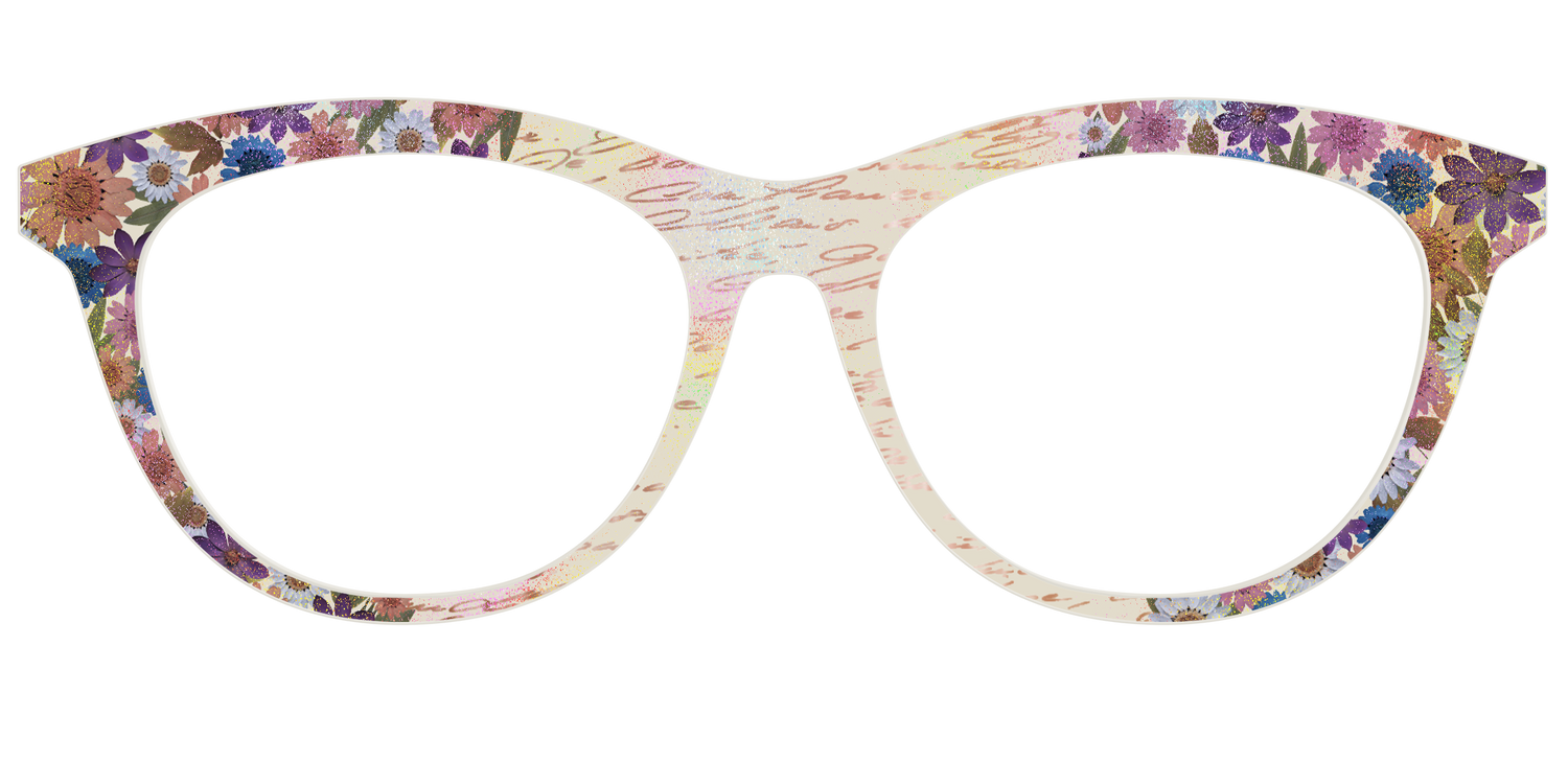 The Pressed Flowers with Foil Crystal - Front Top Image - Pair Eyewear