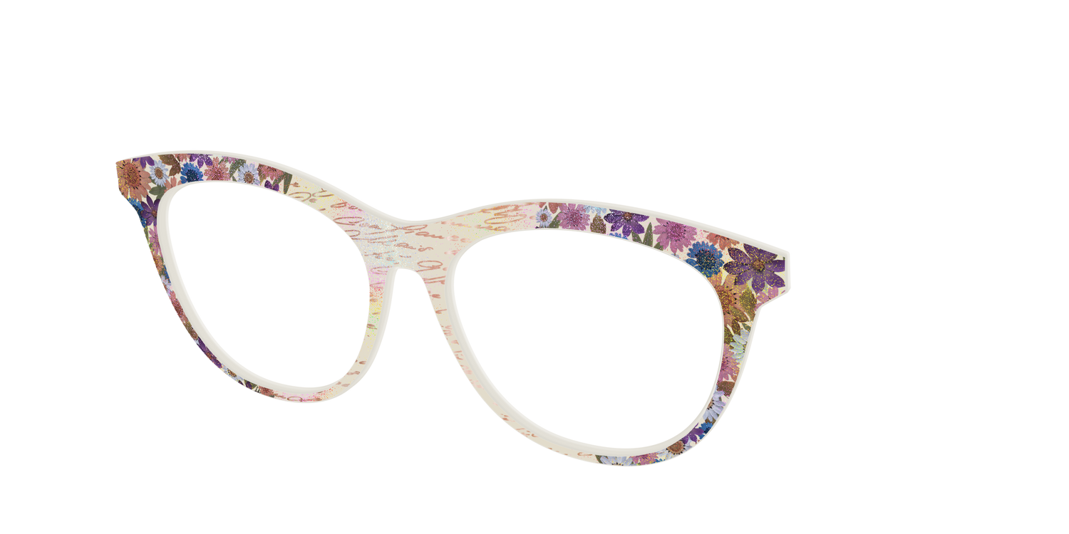 The Pressed Flowers with Foil Crystal - Angle Top Image - Pair Eyewear