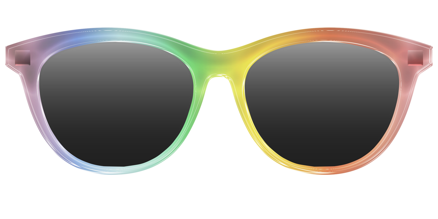 The Polarized Rainbow Gradient Sun Top - Front Top Image - Pair Eyewear