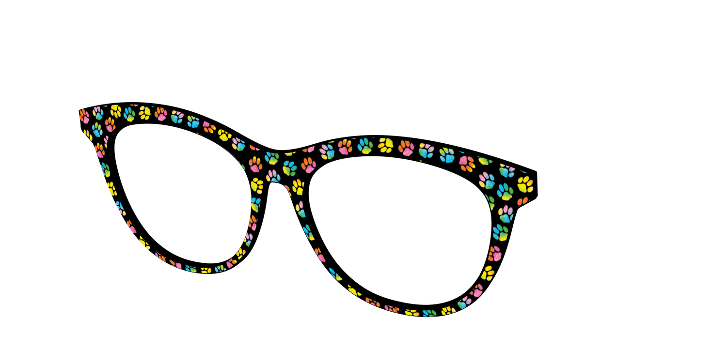 The Rainbow Paw Print - Angle Top Image - Pair Eyewear