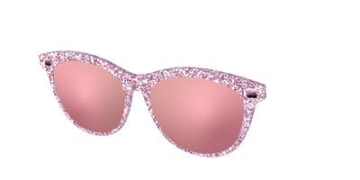 The Polarized Rose Gold Sparkle Sun Top - Angle Top Thumbnail - Pair Eyewear