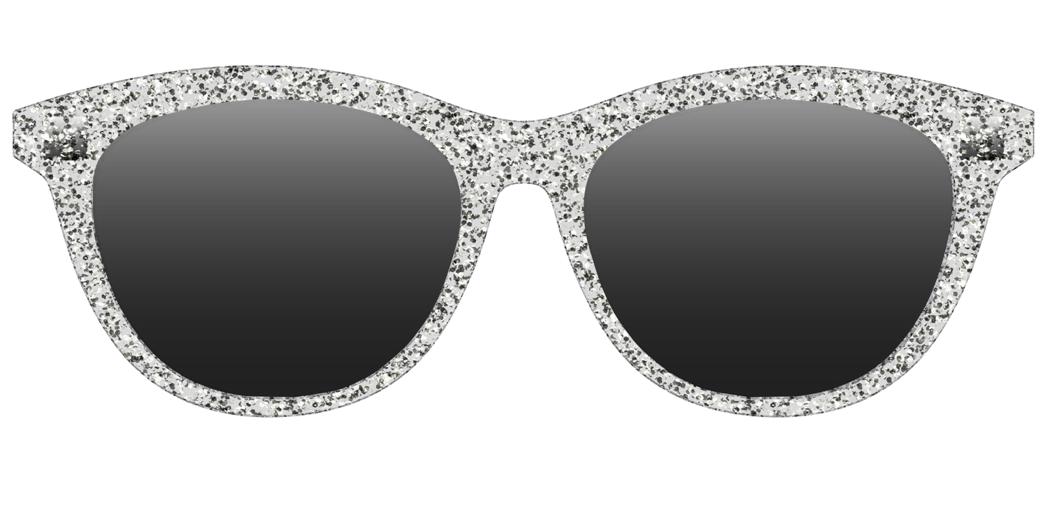 The Polarized Silver Sparkle Sun Top - Front Top Image - Pair Eyewear