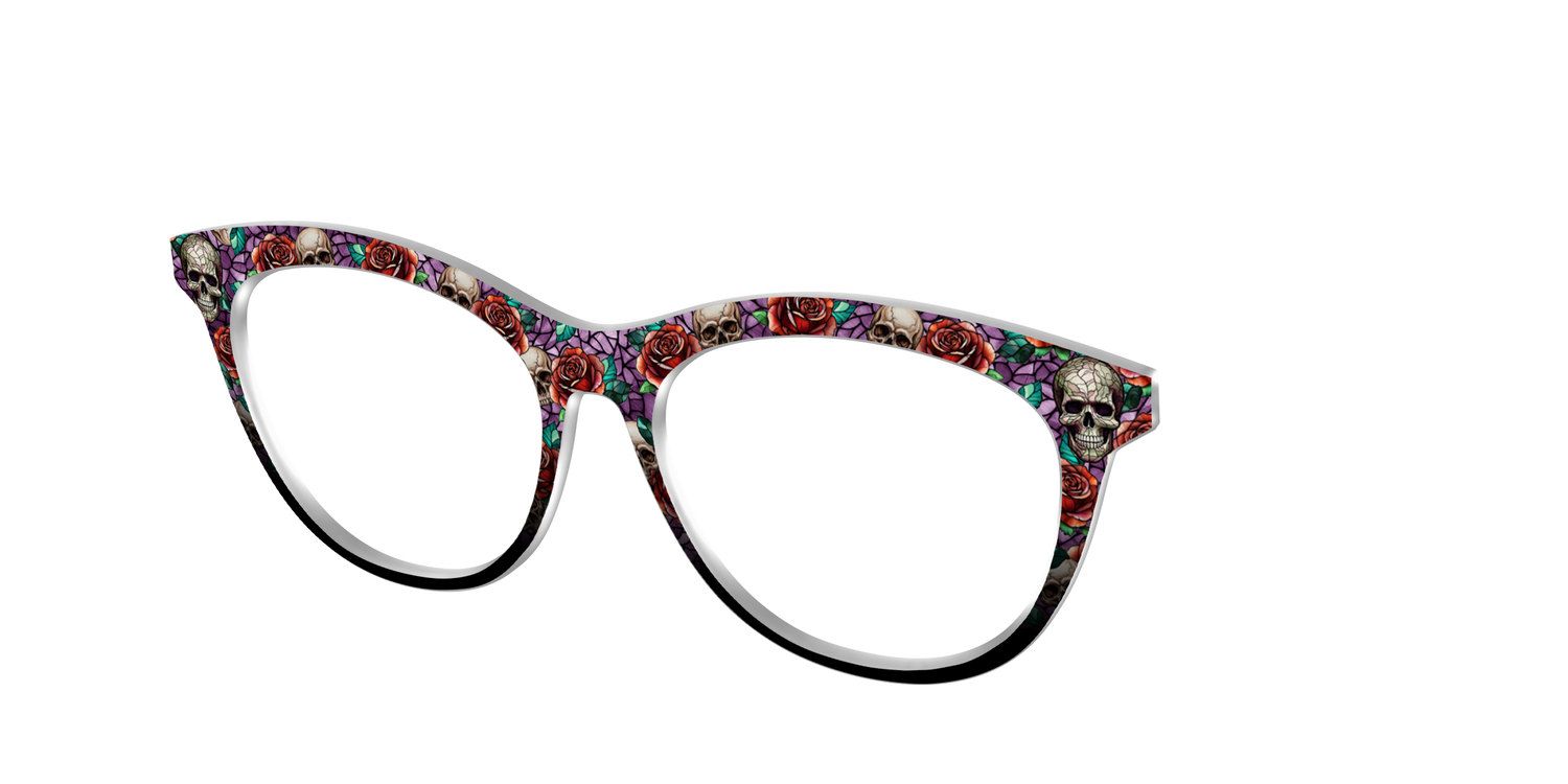The Skull & Thorn Stained Glass - Angle Top Image - Pair Eyewear