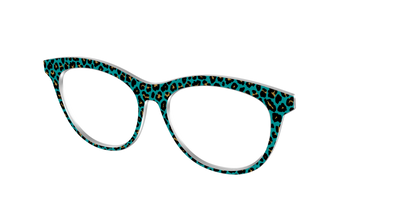 The Teal Leopard - Angle Top Thumbnail - Pair Eyewear