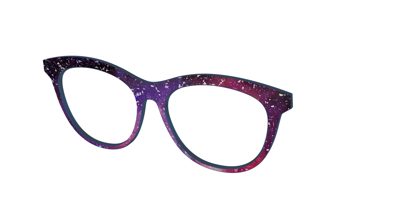 The Twilight Sky with Holographic Glitter - Angle Top Image - Pair Eyewear