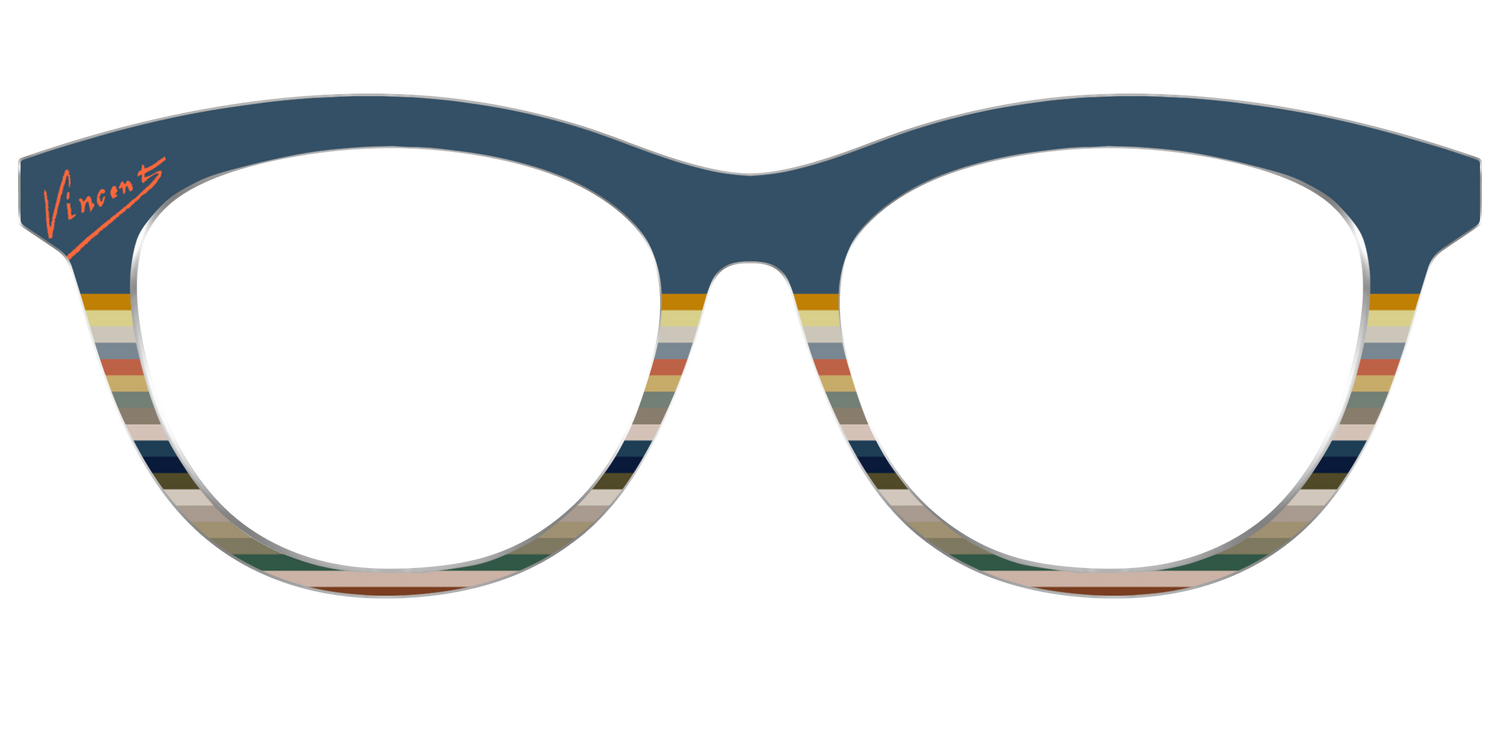 The Vincent Stripes - Front Top Image - Pair Eyewear