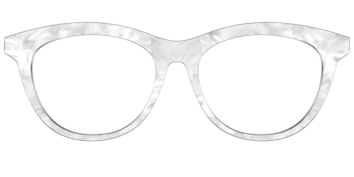 The White Pearlescent - Front Top Image - Pair Eyewear
