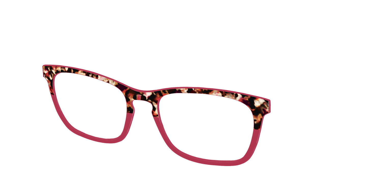 The Auburn Tortoise Crystal Split - Angle Top Image - Pair Eyewear