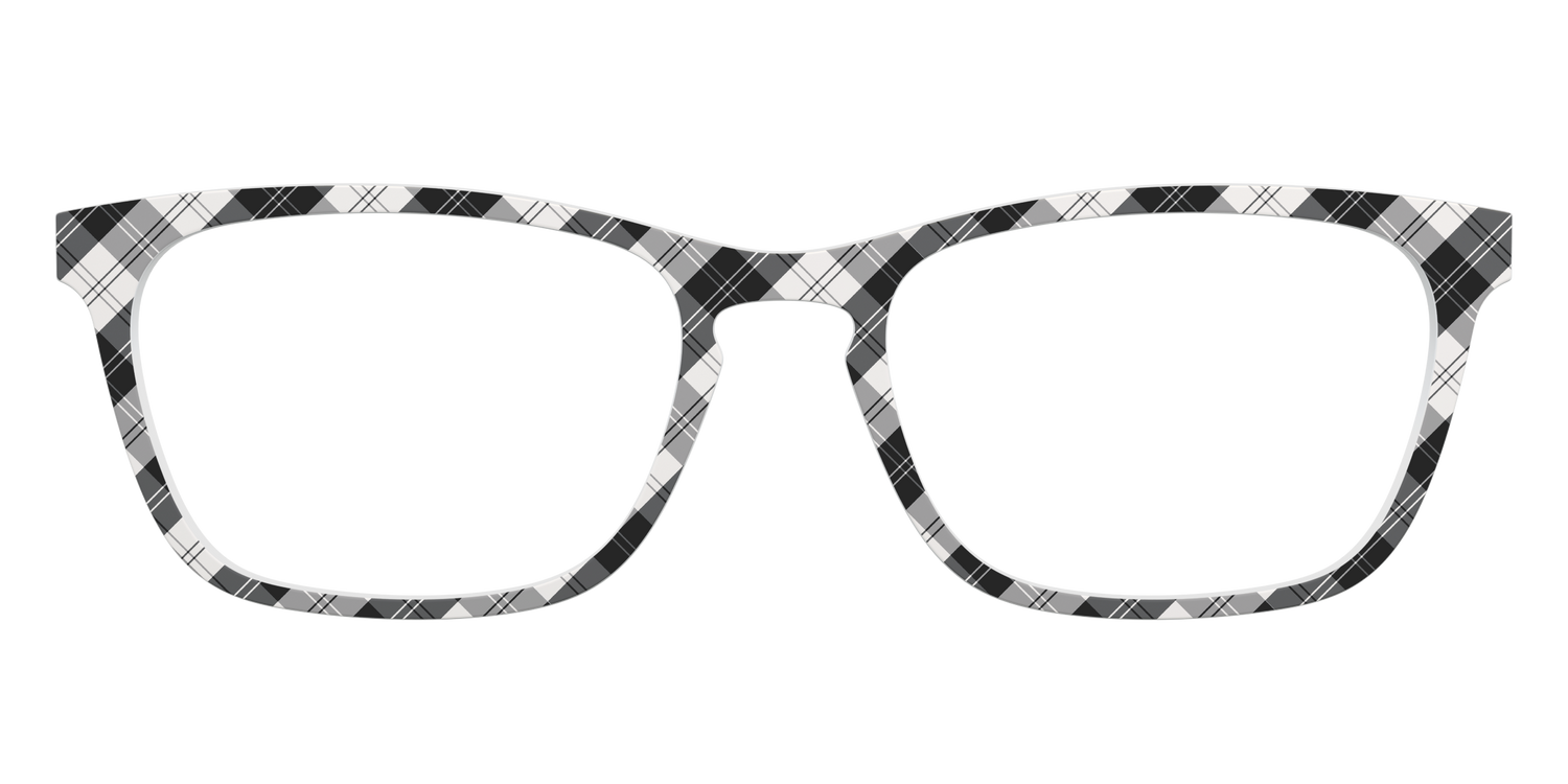 The B&W Plaid - Front Top Image - Pair Eyewear