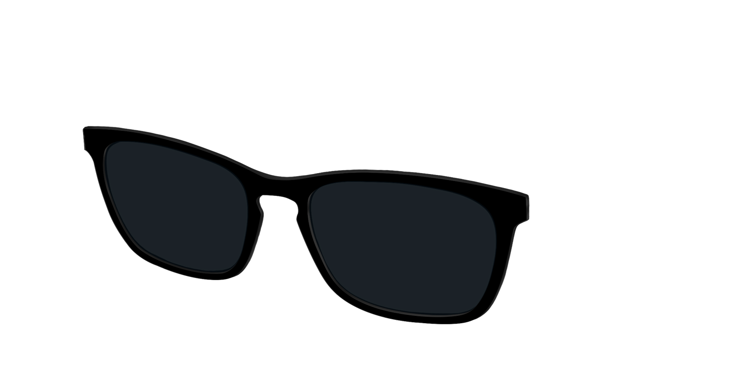 The Non-Polarized Black Sun Top - Angle Top Image - Pair Eyewear