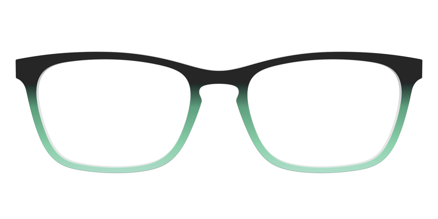 The Black to Spearmint Gradient - Front Top Image - Pair Eyewear
