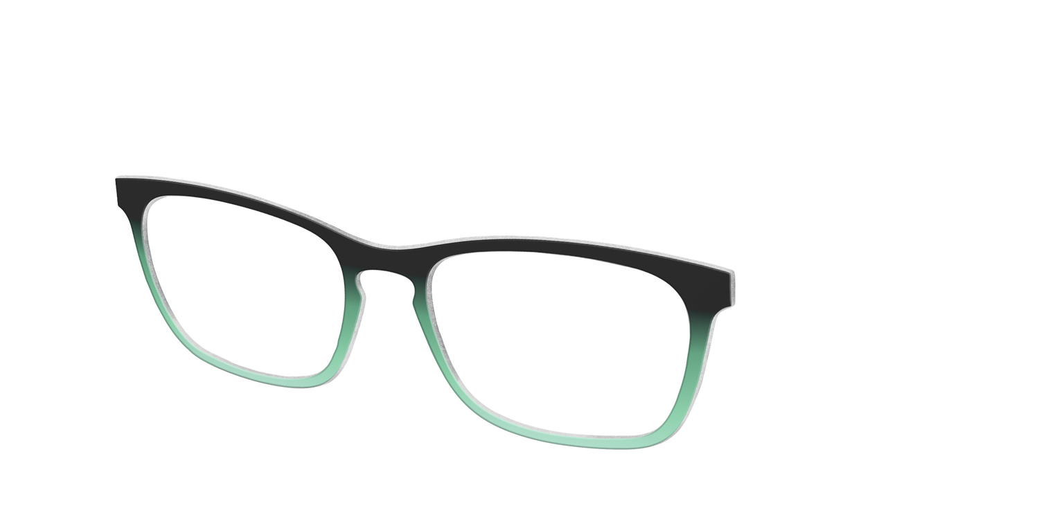 The Black to Spearmint Gradient - Angle Top Image - Pair Eyewear