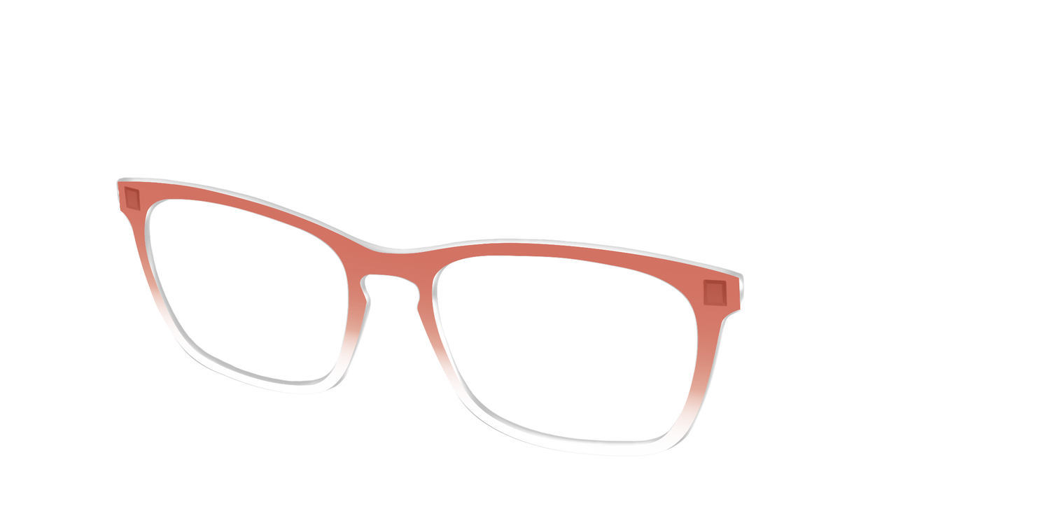 The Burnt Orange Gradient Crystal - Angle Top Image - Pair Eyewear