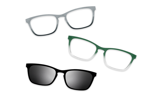 Crystal Clear Silver Metal - Set - Pair Eyewear