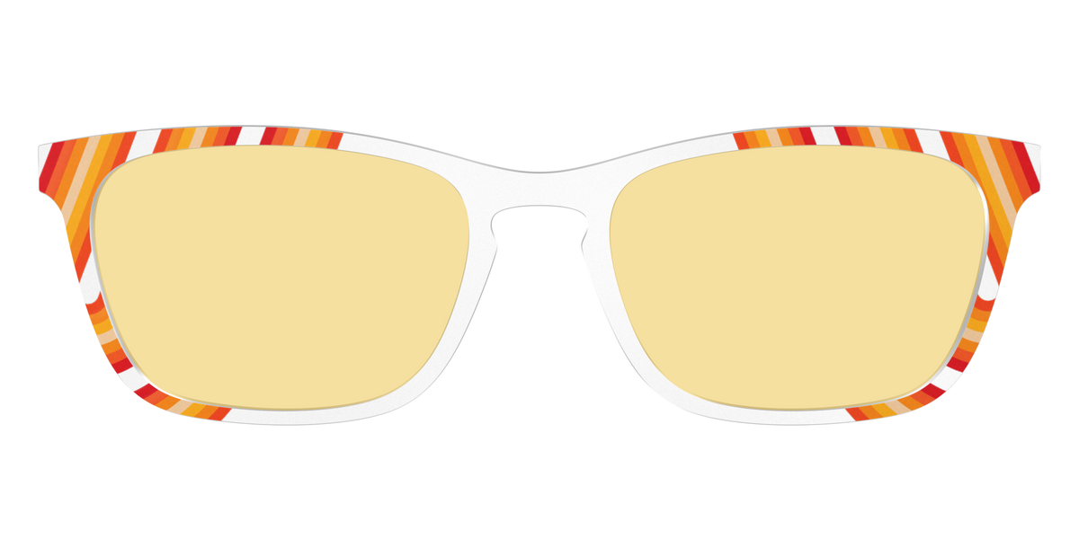 The Groovy Stripes with Citrine Yellow Lens - Front Top Image - Pair Eyewear