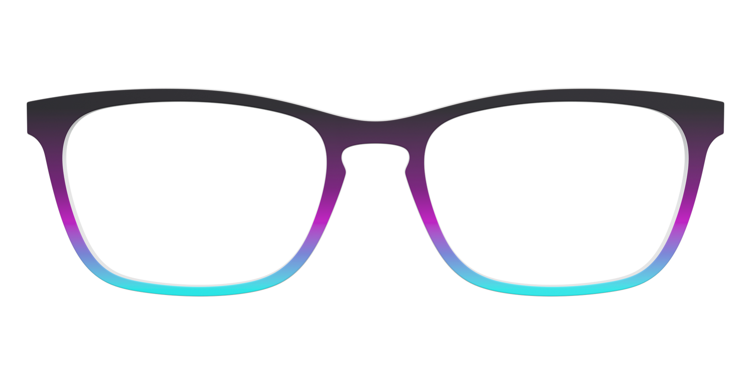 The Licorice to Seafoam Gradient - Front Top Image - Pair Eyewear