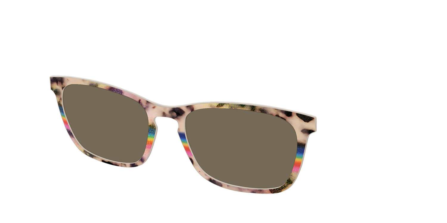 The Polarized Prism Split Tortoise Sun Top - Angle Top Image - Pair Eyewear