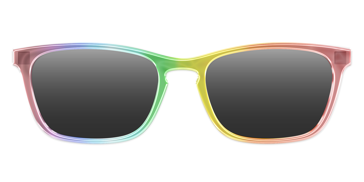 The Polarized Rainbow Gradient Sun Top - Front Top Image - Pair Eyewear