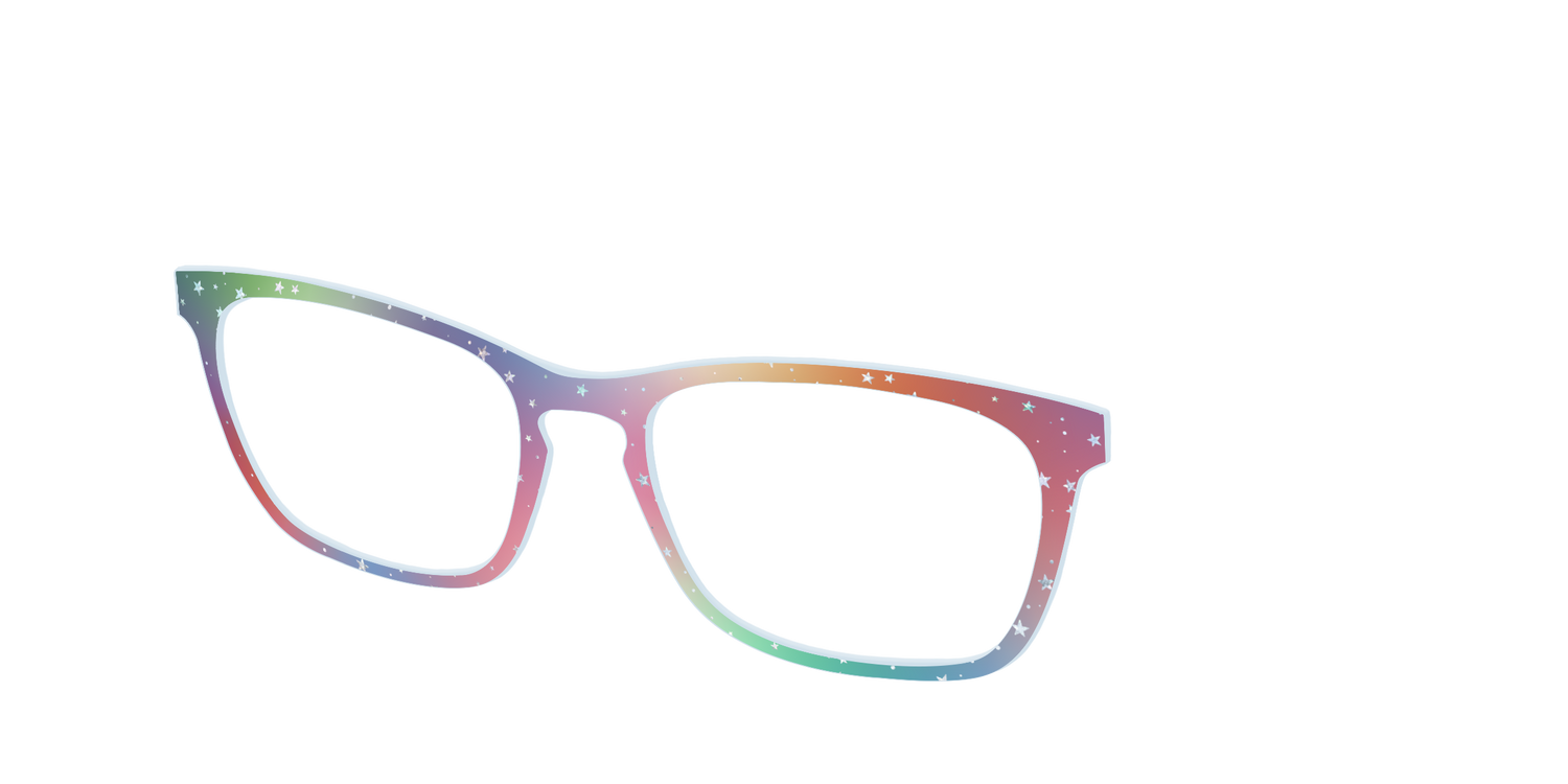 The Rainbow Holographic Celestial - Angle Top Image - Pair Eyewear