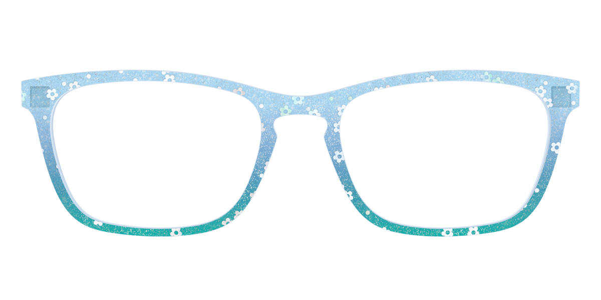 The Sky Blue Crystal with Daisy Glitter - Front Top Image - Pair Eyewear