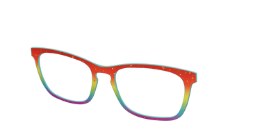 The Spectrum Gradient with Gold Flakes - Angle Top Thumbnail - Pair Eyewear
