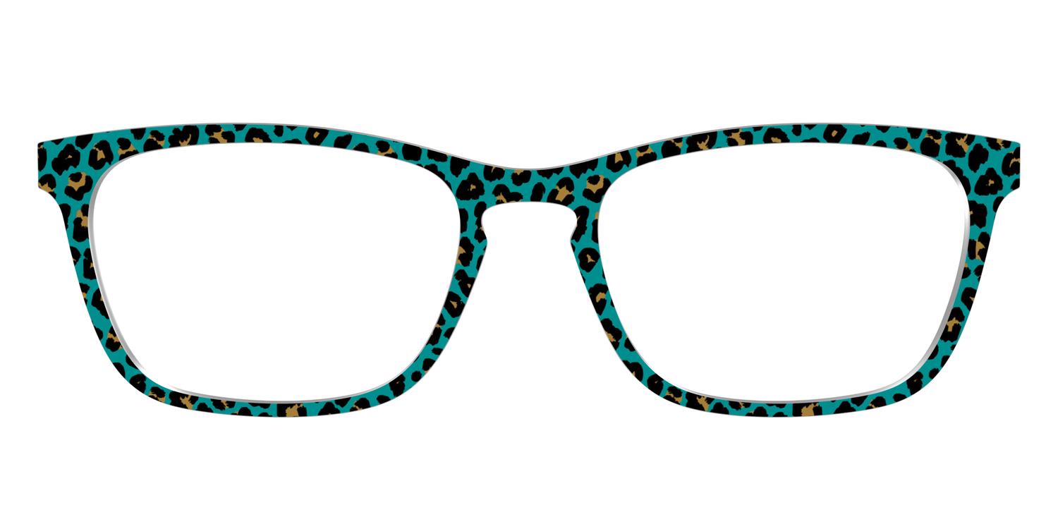 The Teal Leopard - Front Top Image - Pair Eyewear
