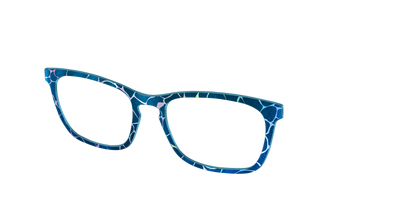 The Teal Shimmer Holographic Pool - Angle Top Thumbnail - Pair Eyewear