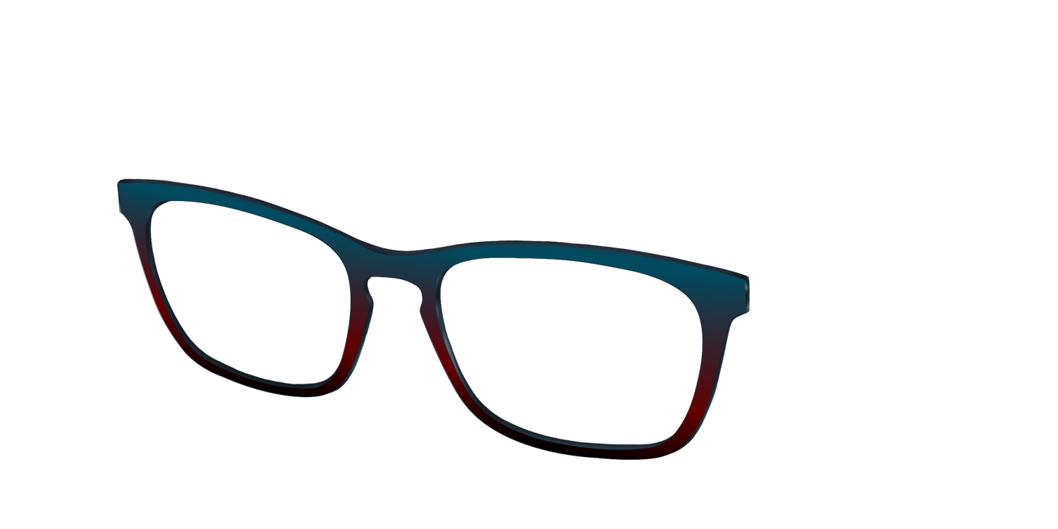 The Teal to Espresso Gradient - Angle Top Image - Pair Eyewear