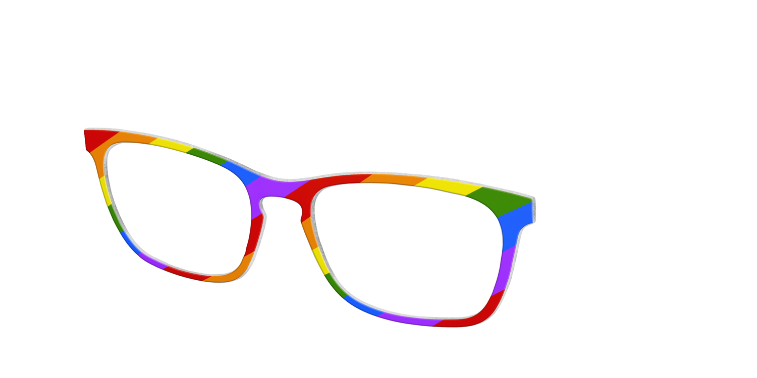 The Traditional Pride Flag - Angle Top Image - Pair Eyewear