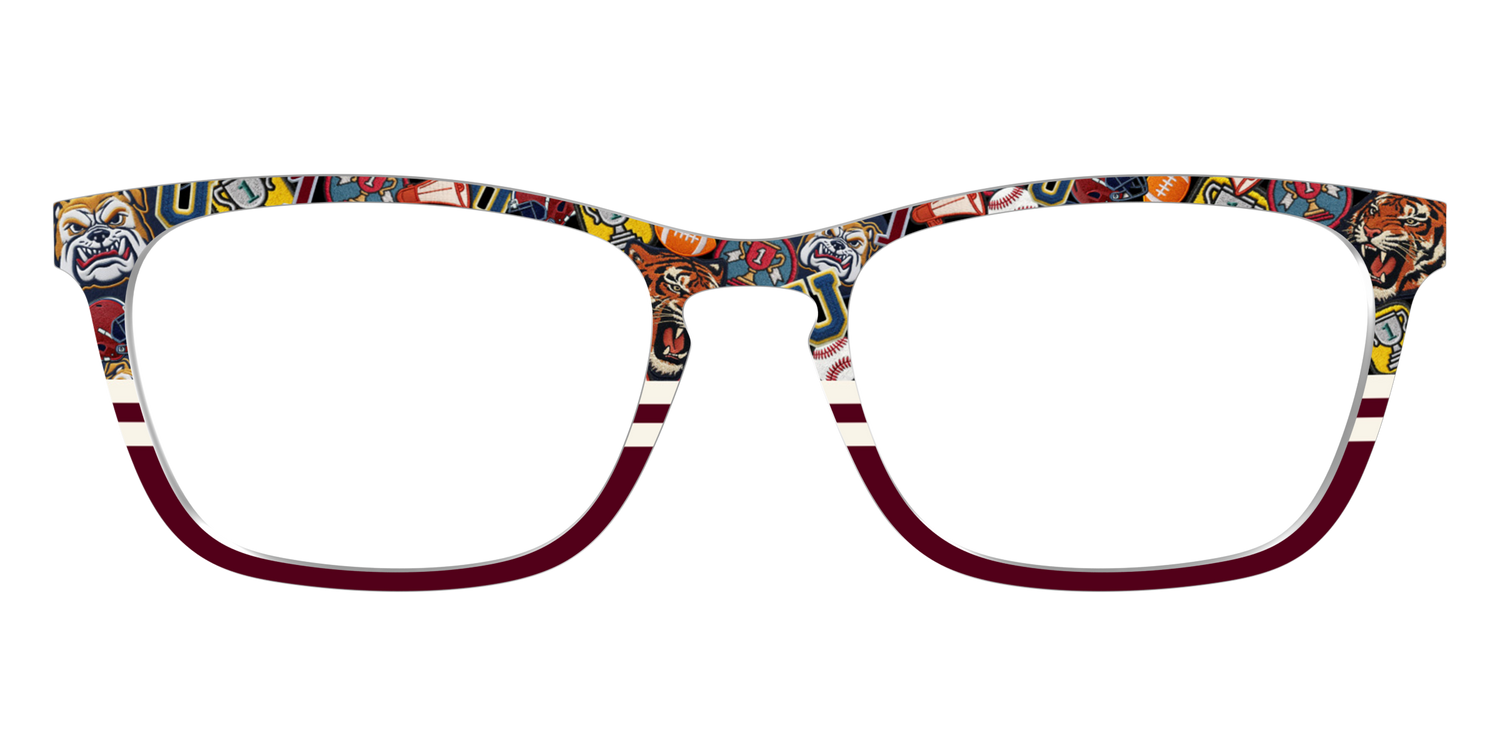 The Varsity Patches Split - Front Top Image - Pair Eyewear