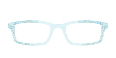 The Aquamarine Shells Shimmer with Gold Foil - Front Top Thumbnail - Pair Eyewear