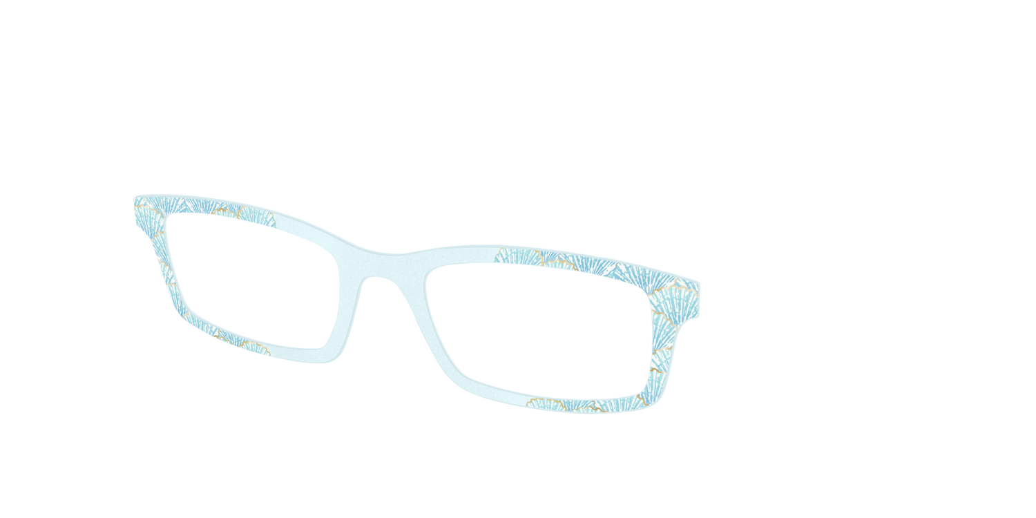 The Aquamarine Shells Shimmer with Gold Foil - Angle Top Image - Pair Eyewear