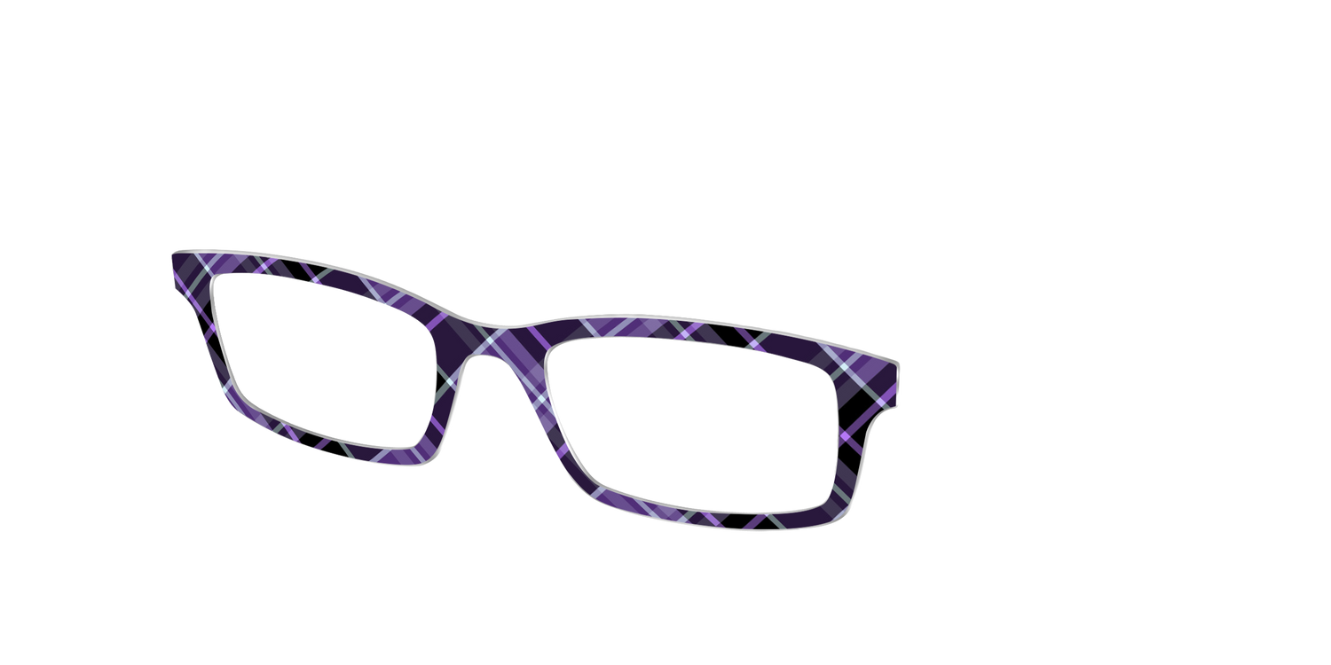 The Blackberry Plaid - Angle Top Image - Pair Eyewear