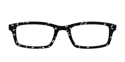 The Black Crescent Glitter - Front Top Thumbnail - Pair Eyewear