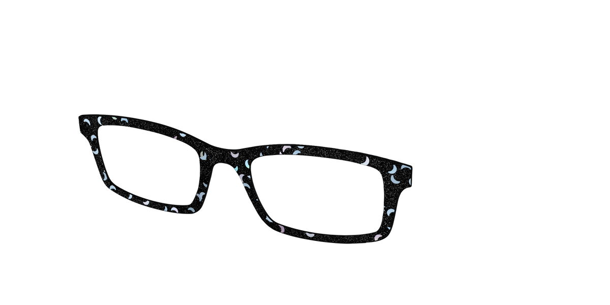 The Black Crescent Glitter - Angle Top Image - Pair Eyewear