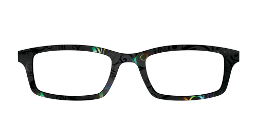 The Black Holographic Scrolls - Pair Eyewear