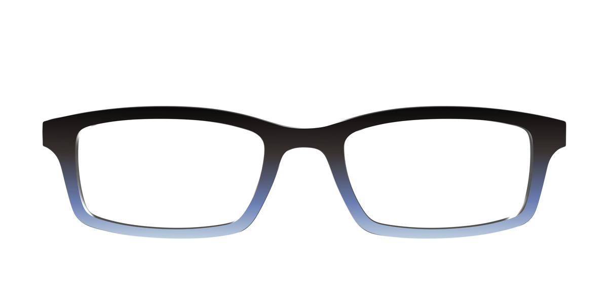 The Black to Icy Cyan Gradient - Front Top Image - Pair Eyewear