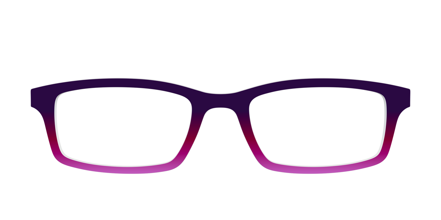 The Black To Jungle Orchid Gradient - Front Top Image - Pair Eyewear