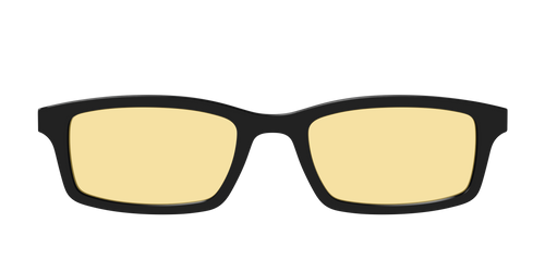 The Black With Citrine Yellow Lens - Pair Eyewear