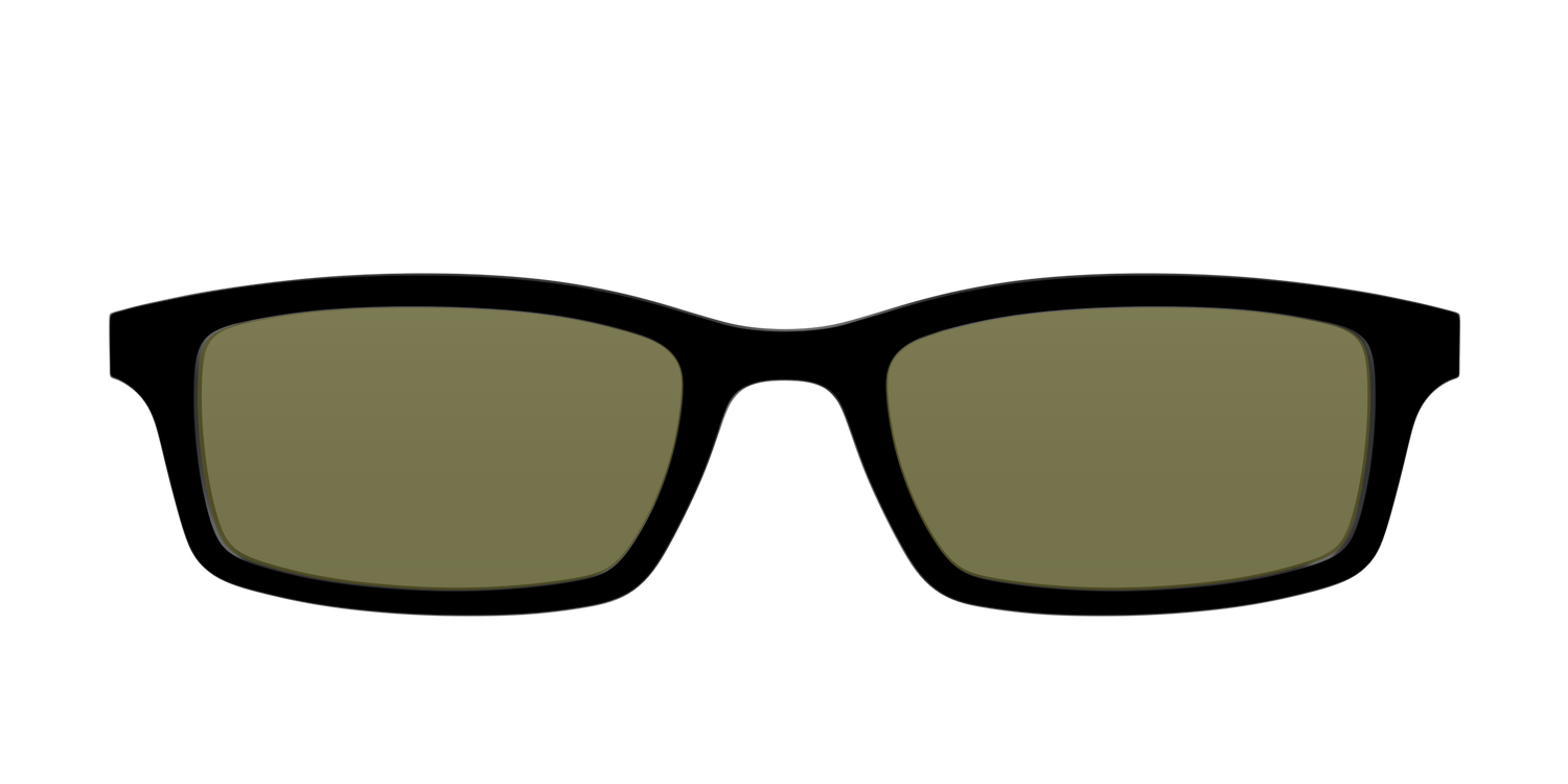 The Black with Green Racquet Sport Lens - Front Top Image - Pair Eyewear